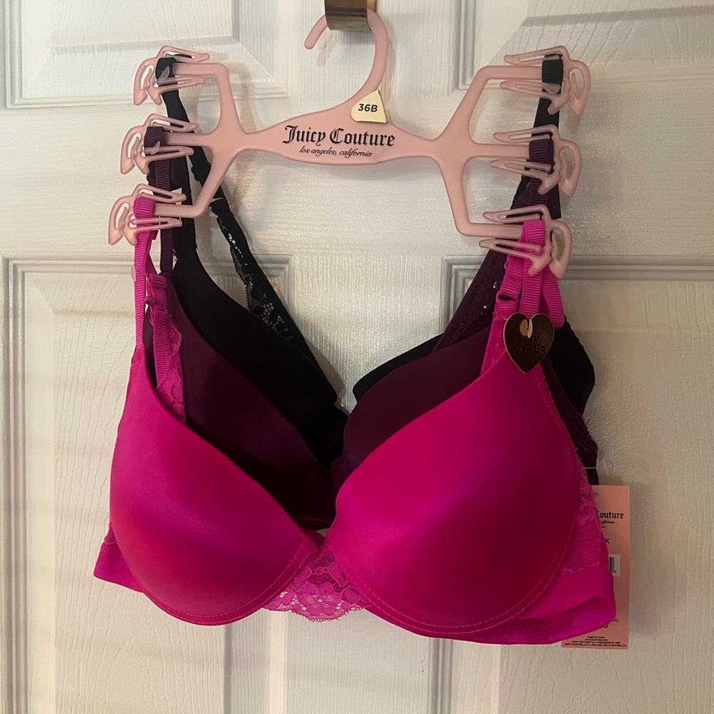 NWT Juicy Couture 3 Bra Set